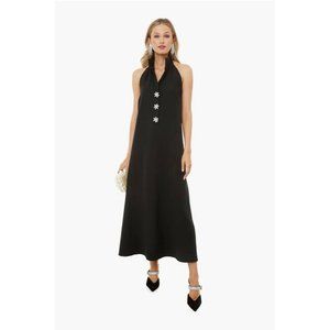 Tuckernuck Black Jagger Dress -Halter Maxi Length - Size S NEW! MSRP $298